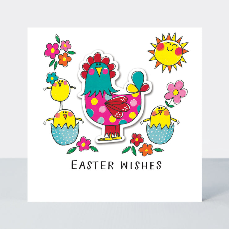 Easter Wishes Chicken Card