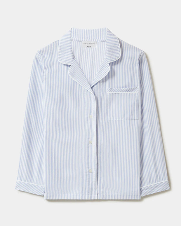 Stripe & Stare NEW soft Blue Stripe Long Sleeve Pyjama Top