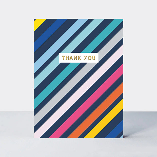 10 Mini Notecards - Thank You Stripes