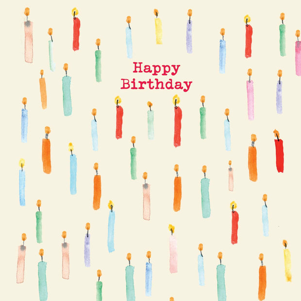Poet & Painter Happy Birthday Candles Card