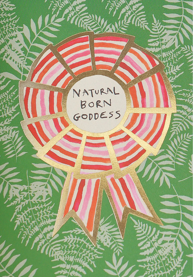 Poet & Painter Rosette Card - Natural Born Goddess