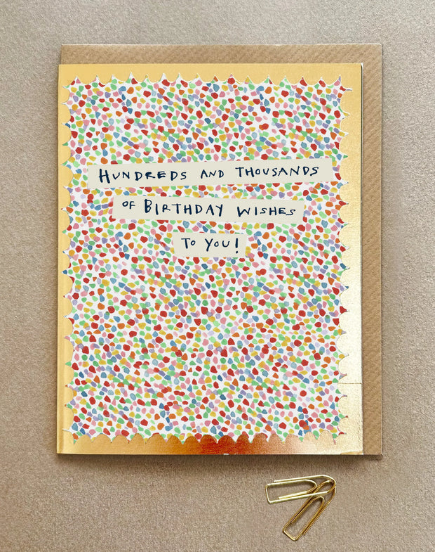 Poet & Painter Hundreds & Thousands Birthday Wishes Card