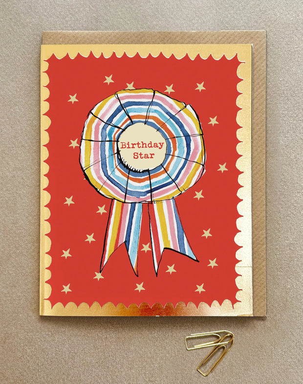 Poet & Painter Birthday Star Rosette Card