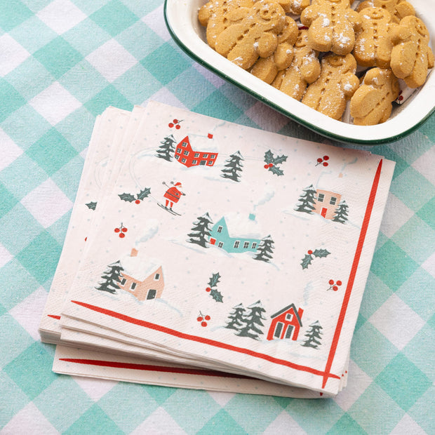 Christmas Paper Napkins 20 Pack - Fun Guy Santa