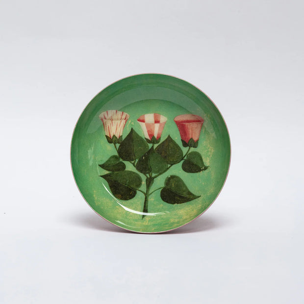 Roomytown Round Enamel Tray - Festival Of Flowers