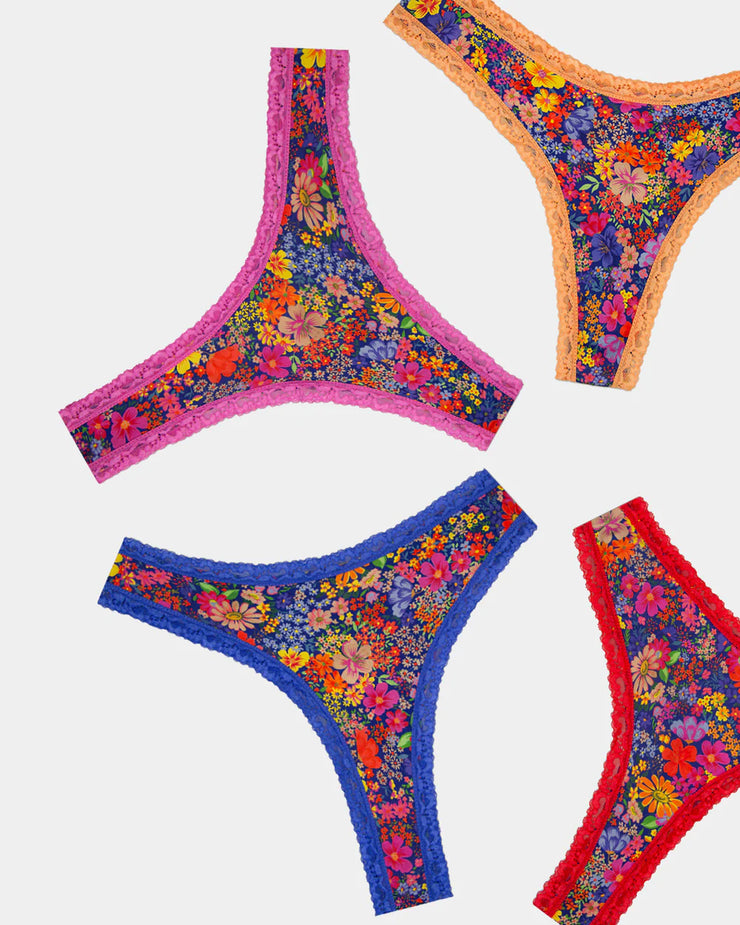 Stripe & Stare Thong Box of 4 - Full Bloom