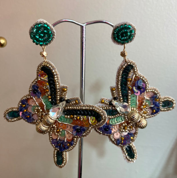 My Doris Jewelled Butterfly Earrings