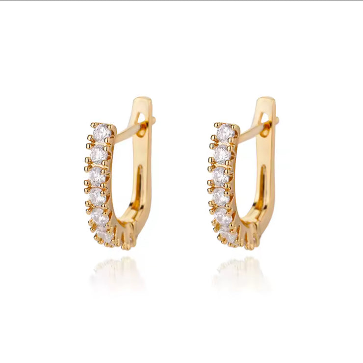 Diamante Elongated Hoops