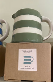 Traditional Cornishware Dreadnought Jugs - Willow Green