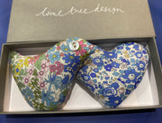 Liberty Print Box of Lavender Heart & Bird