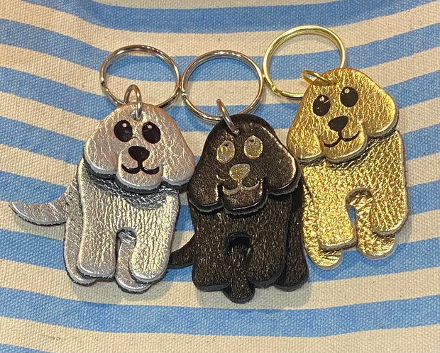 Leather Keyrings - Dog