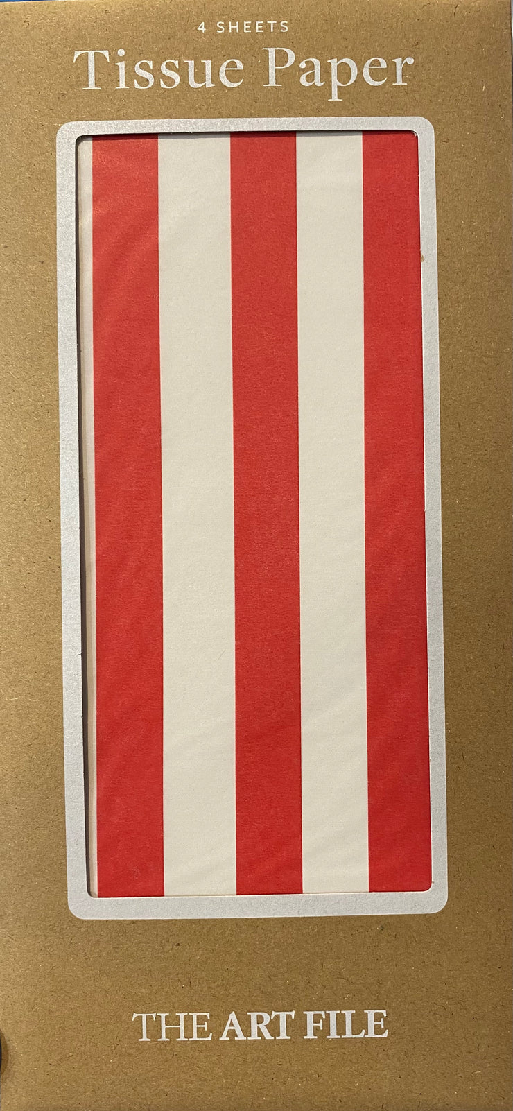 The Art File Christmas Tissue Paper - Candy Cane Stripes