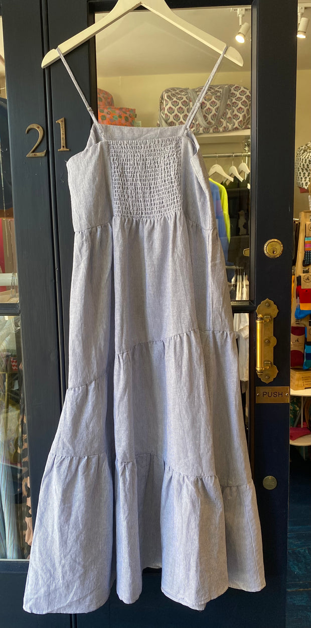 Fika Blossom Dress - Navy & White