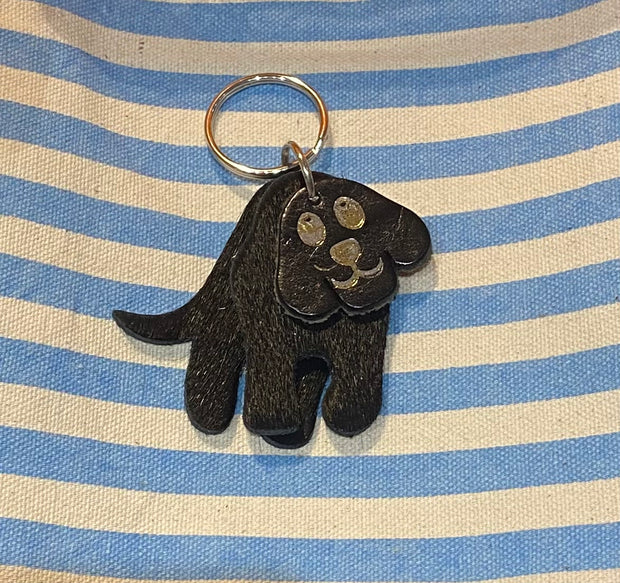 Leather Keyrings - Dog