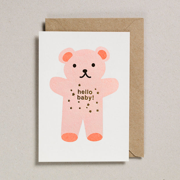 Petra Boase Hello Baby Teddy Card