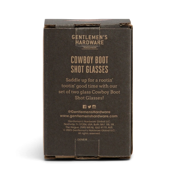 Gentlemen's Hardware Cowboy Boot Shot Glasses - Set of 2