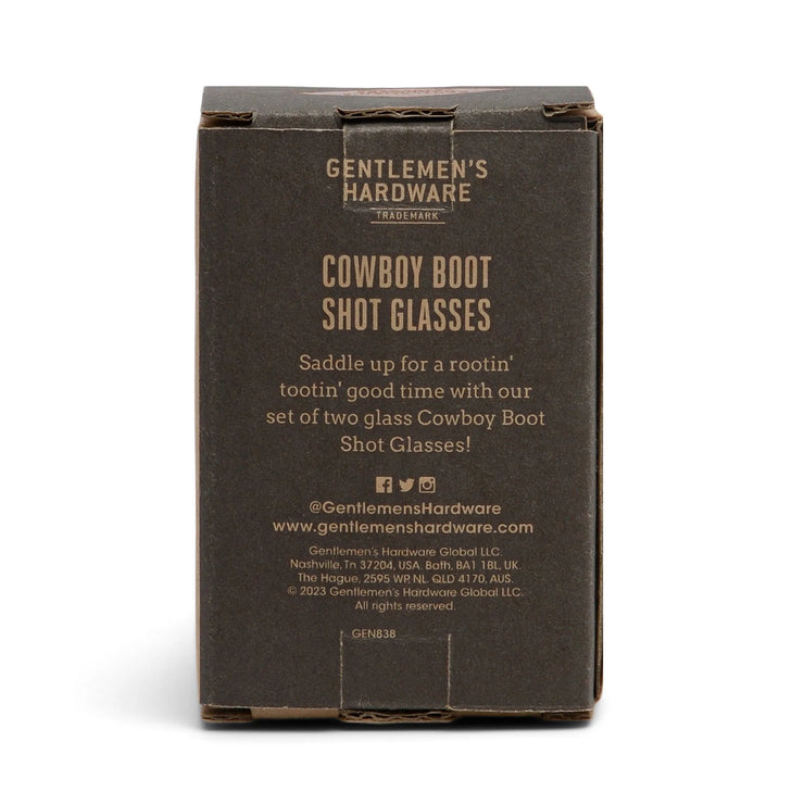 Gentlemen's Hardware Cowboy Boot Shot Glasses - Set of 2