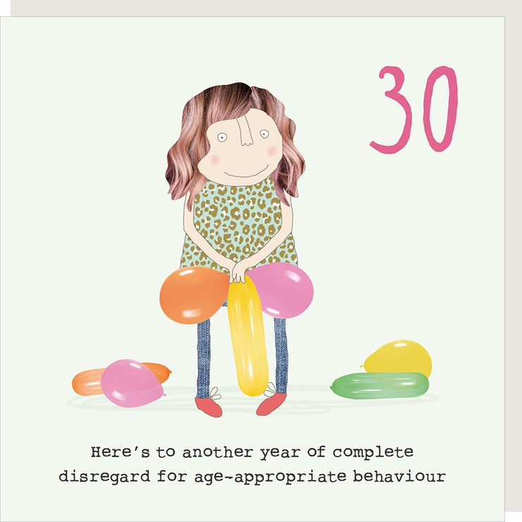 Rosie Made A Thing Girl 30 Disregard Card