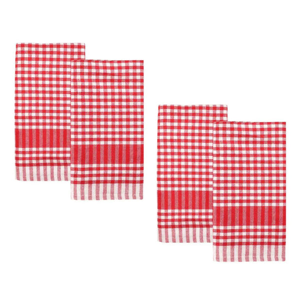Gingham Fabric Napkins/Tea Towels - Set of 4