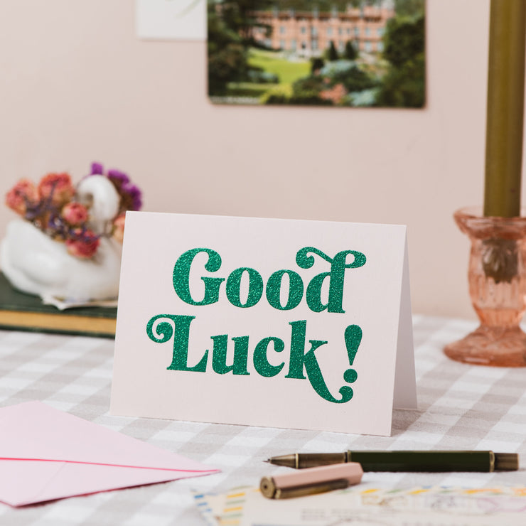 Good Luck! Card with Biodegradable Glitter