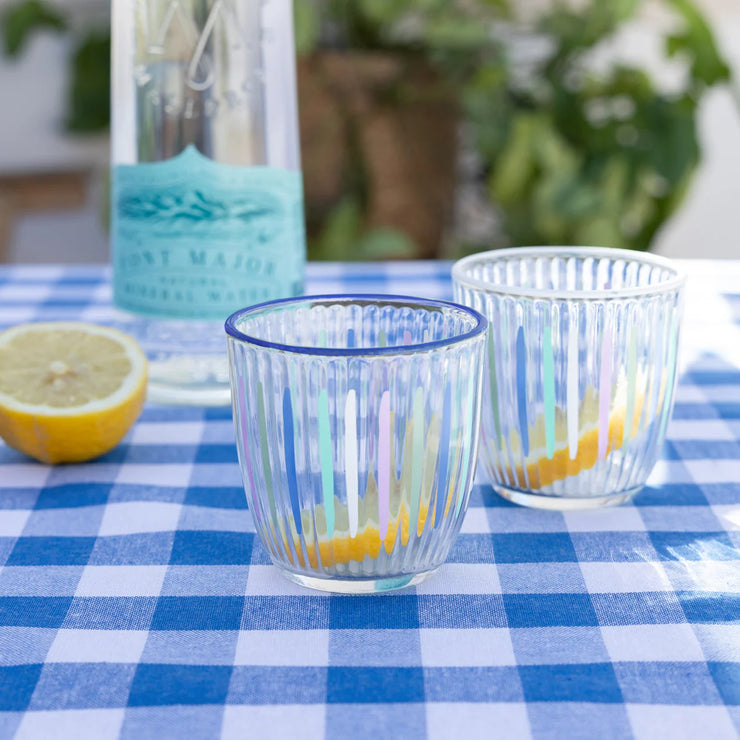 Blue & White Striped Glasses - Tumblers