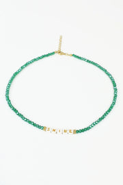 My Doris Beaded Necklace - Green 'Shine'