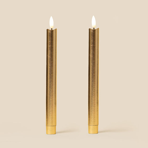 Tinkalink Fabric Wrapped LED Candles x 2 - Metallics