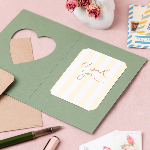 Thank You Heart Cut Out Card