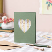 Thank You Heart Cut Out Card
