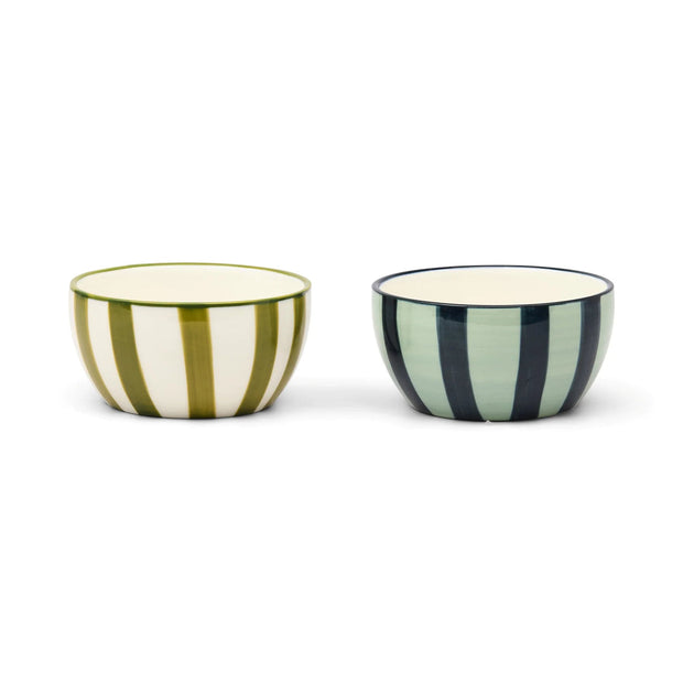 Here's How Set of 2 Bella Dipping Bowls - Olive & Blue