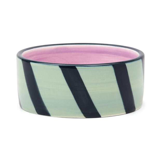 Here's How Izzy Wine Coaster - Blue & Green Stripe