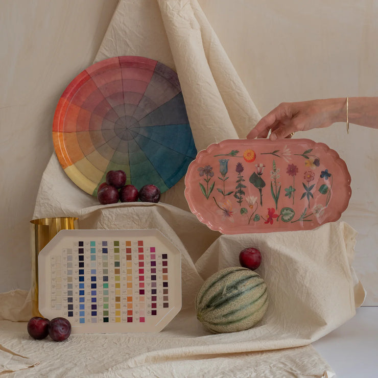 Roomytown Scalloped Enamel Tray - Festival of Flowers – Rose & Lyons