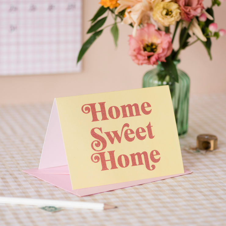 Home Sweet Home Card with Biodegradable Glitter