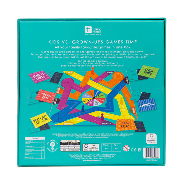 Host Your Own Kids Vs Grown Ups Board Game