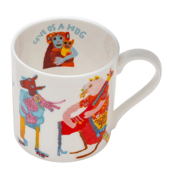 Arthouse Unlimited Mug - Hugging Animals