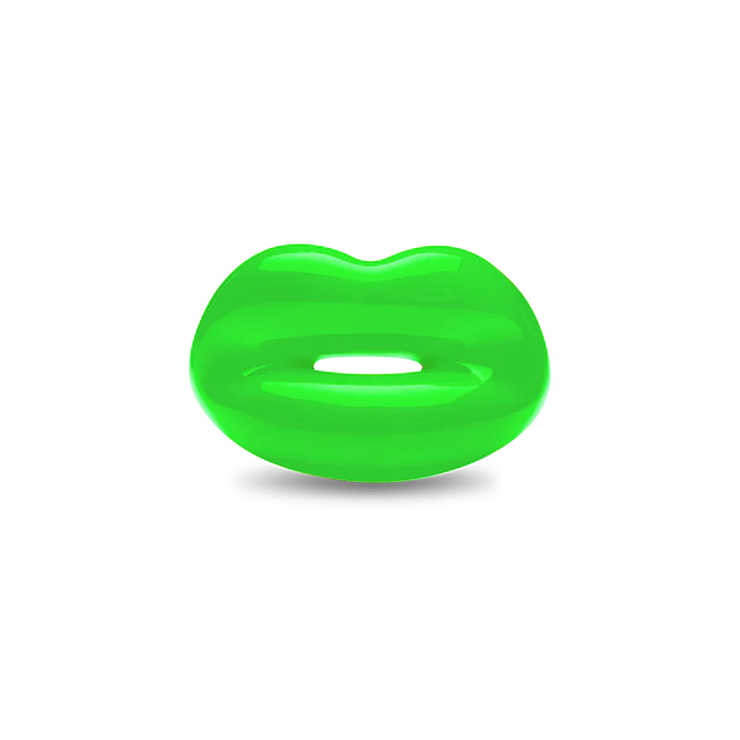 Neon Green HOTLIPS Ring by Solange