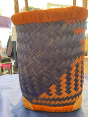 French Bliss Small Deluxe Market Basket - Purple & Orange