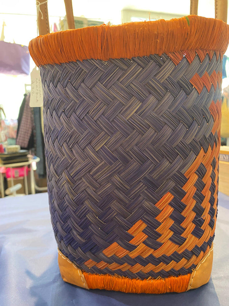 French Bliss Small Deluxe Market Basket - Purple & Orange