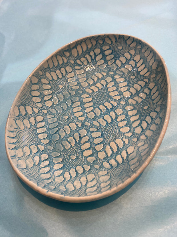 Wonki Ware Patterned Sushi Oval Dish
