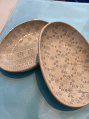 Wonki Ware Patterned Sushi Oval Dish