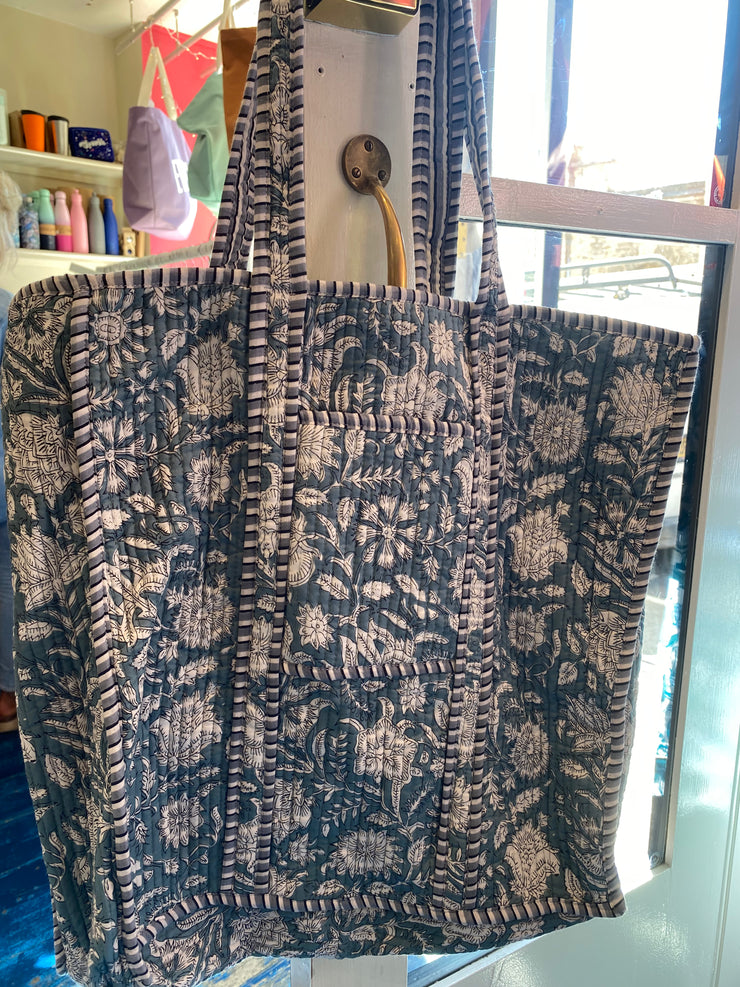 Twizzell Indian Block Print Tote Bags