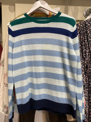 Jumper 1234 Gradient Stripe Cashmere Crew - Blues