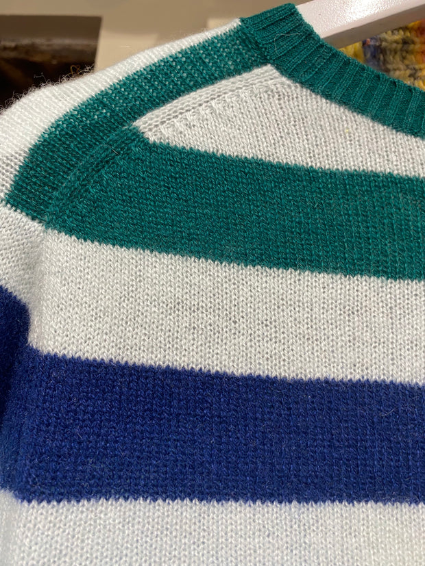 Jumper 1234 Gradient Stripe Cashmere Crew - Blues
