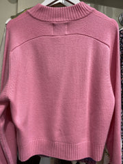Jumper 1234 Crop Oversize Cashmere V Neck - Candy