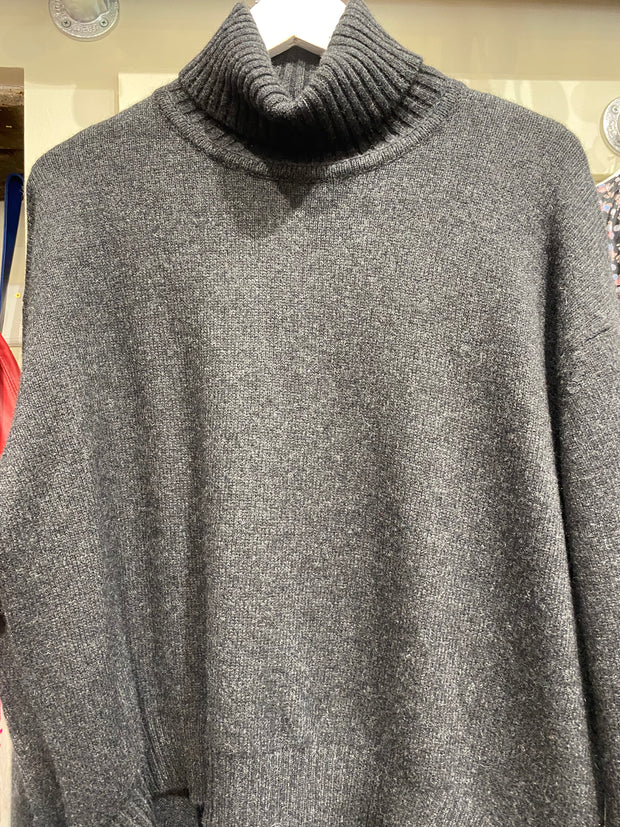 Jumper 1234 Cashmere Oversized Roll Collar - Charcoal