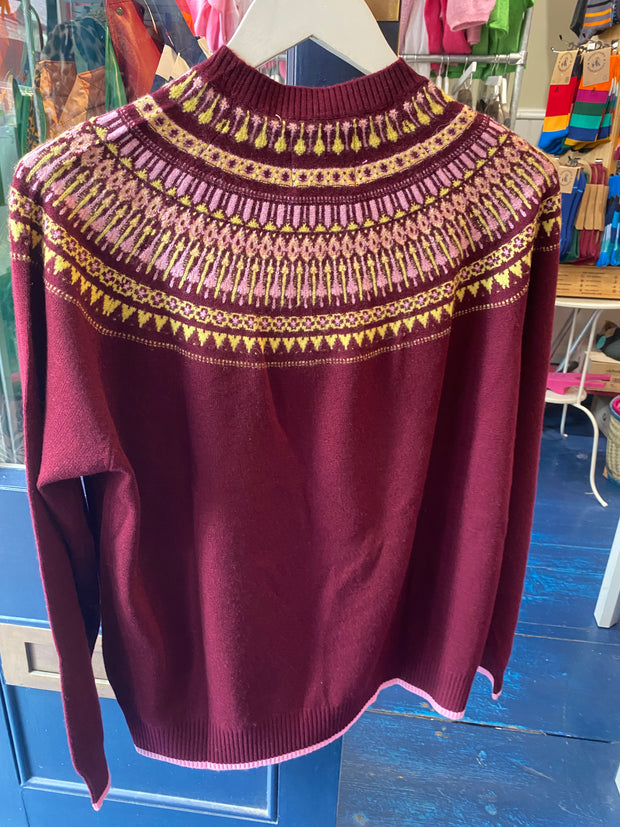 Jumper 1234 Fairisle Yoke Cashmere Crew Neck
