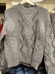 Jumper 1234 Cashmere Overstitch Cable Turtle Neck