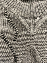 Jumper 1234 Cashmere Overstitch Cable Turtle Neck
