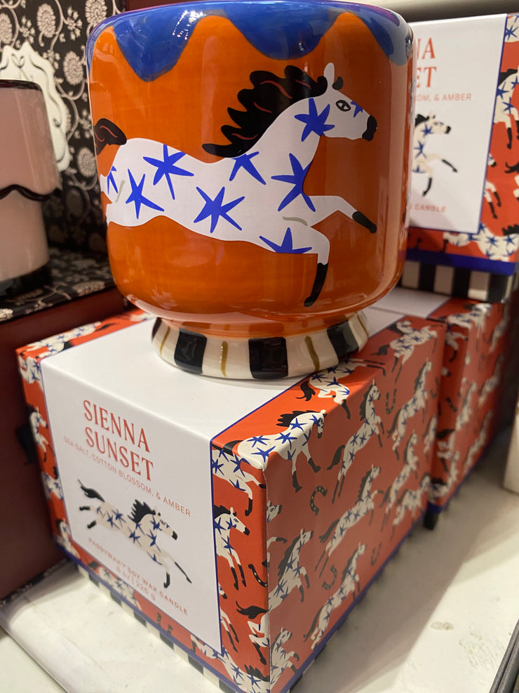 A Dopo Ceramic Candle - Horse - Sienna Sunset