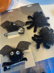 Halloween Spider or Bat Hair Clips - Sets of 2